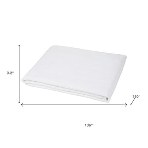 HomeRoots Light Linen King Flat Sheet - Premium Breathable Fabric for Ultimate Comfort and Everyday Luxury Soft White 520761