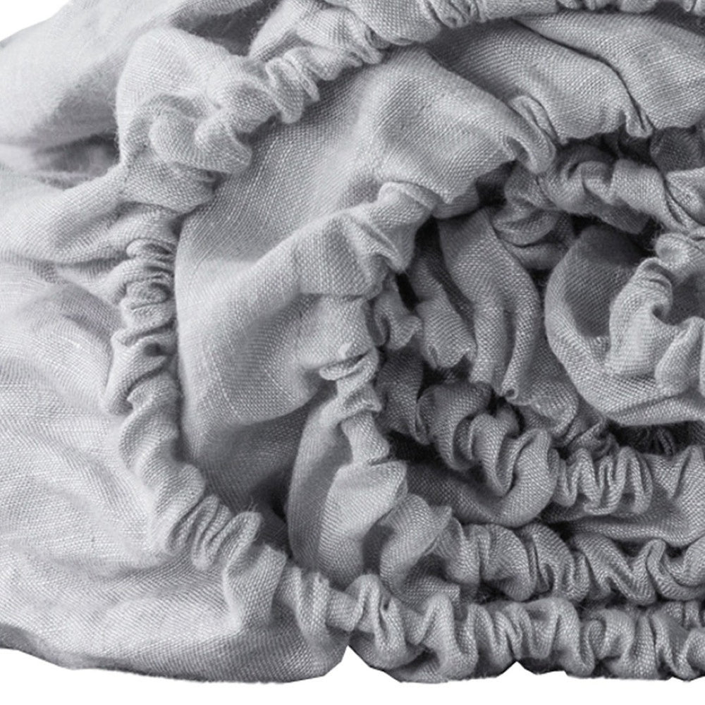 HomeRoots Cloud Linen Full Double Fitted Sheet - Premium Soft, Breathable, Deep Pocket Design for Ultimate Comfort 520767