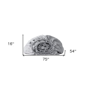 HomeRoots Cloud Linen Full Double Fitted Sheet - Premium Soft, Breathable, Deep Pocket Design for Ultimate Comfort 520767
