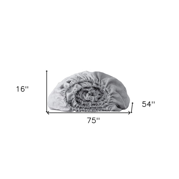HomeRoots Cloud Linen Full Double Fitted Sheet - Premium Soft, Breathable, Deep Pocket Design for Ultimate Comfort 520767