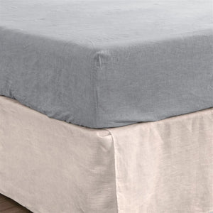 HomeRoots Light Linen King Fitted Sheet – Breathable, Moisture-Wicking Luxury for Ultimate Sleep Comfort Cloud 520769