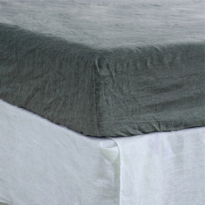 HomeRoots Light Linen King Fitted Sheet – Breathable, Moisture-Wicking Luxury for Ultimate Sleep Comfort Iron 520779