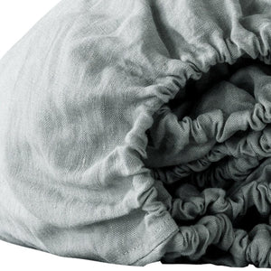 HomeRoots Light Linen Twin Fitted Sheet - Luxurious Breathable Fabric for Ultimate Comfort and Style Upgrade Sea Glass 520781