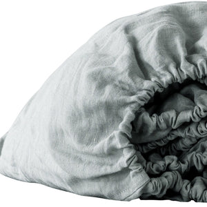 HomeRoots Light Linen Twin Fitted Sheet - Luxurious Breathable Fabric for Ultimate Comfort and Style Upgrade Sea Glass 520781