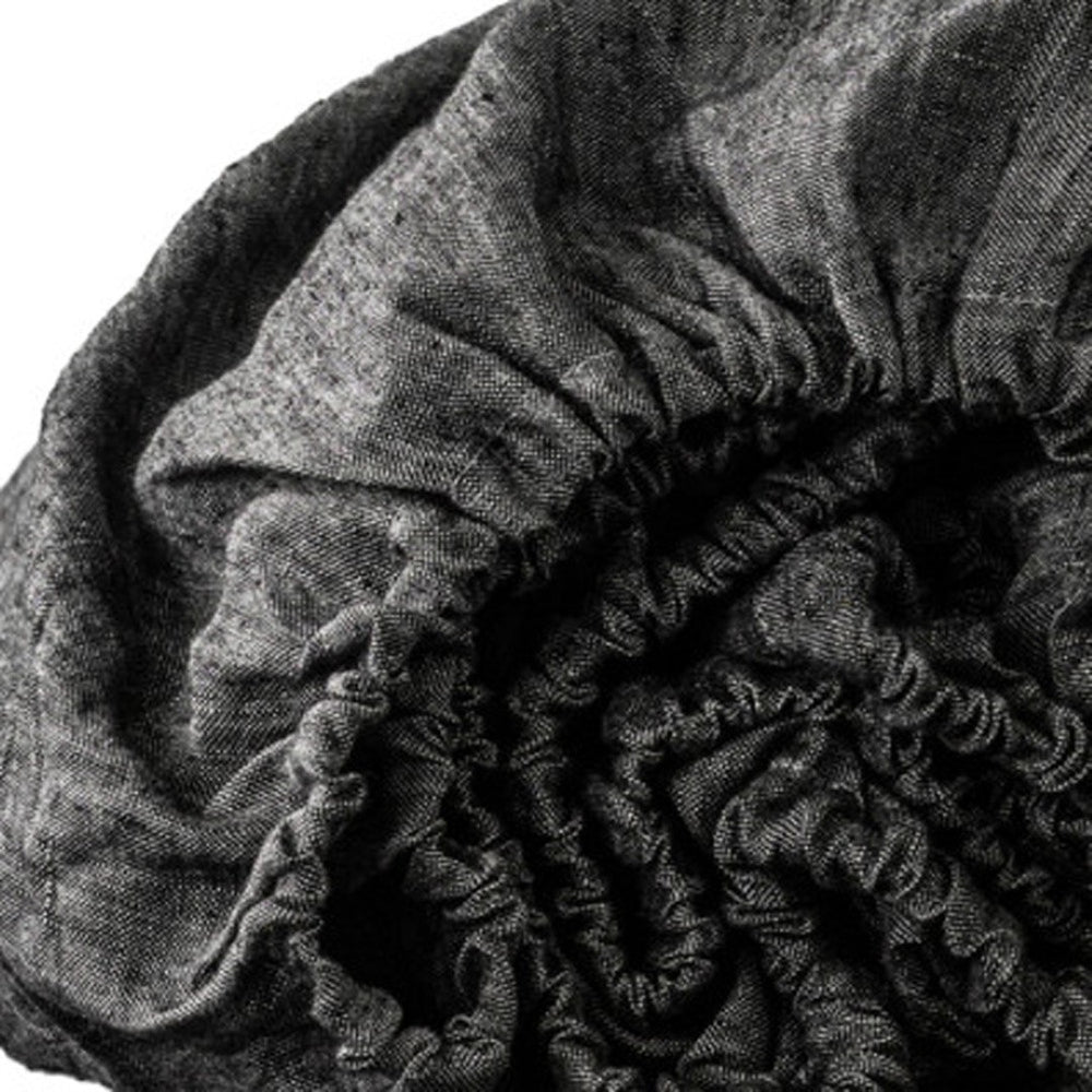 HomeRoots Onyx Linen King Fitted Sheet - Luxurious, Breathable Comfort with Deep Pocket Design for Perfect Fit 520789