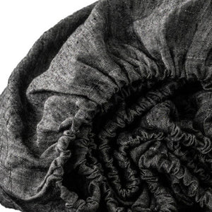 HomeRoots Onyx Linen King Fitted Sheet - Luxurious, Breathable Comfort with Deep Pocket Design for Perfect Fit 520789