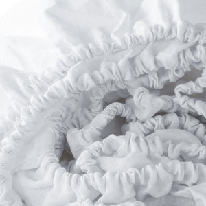 Homeroots White Linen Queen Fitted Sheet White Linen 520793