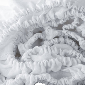 Homeroots White Linen Queen Fitted Sheet White Linen 520793