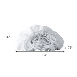 Homeroots White Linen King Fitted Sheet White Linen 520795