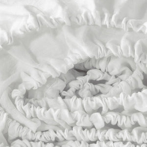 HomeRoots Ivory Linen Twin Fitted Sheet - Luxurious, Breathable Comfort for a Restful Night's Sleep, Wrinkle-Resistant 520796