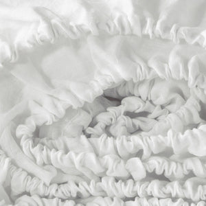 Homeroots Ivory Linen King Fitted Sheet Soft White Linen 520799