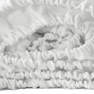 Homeroots Ivory Linen King Fitted Sheet Soft White Linen 520799