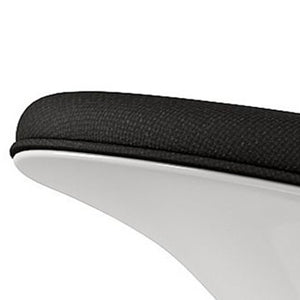 Homeroots 21" Black And White Wool And Fiberglass Contempo Footstool Ottoman   520801