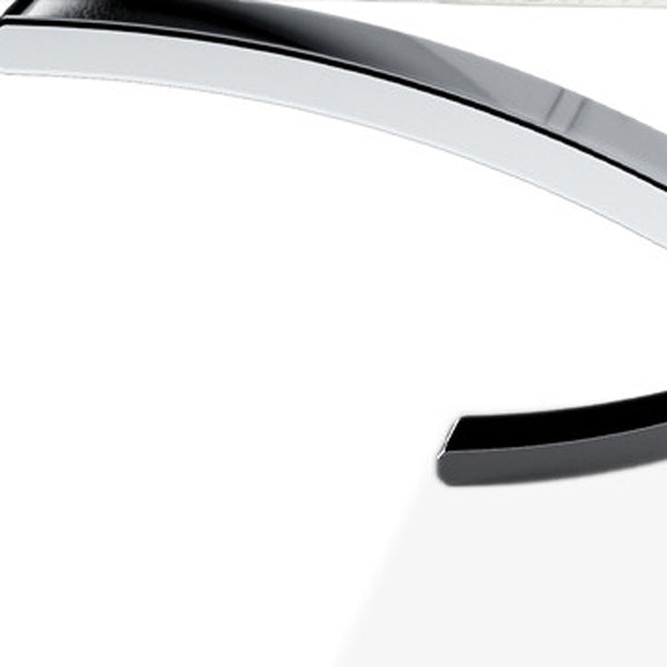 Homeroots 24" White Genuine Leather And Silver Tufted Footstool Ottoman   520804