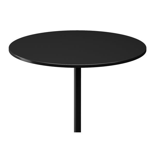 Homeroots 20" Black Steel And Marble Round End Table   520840