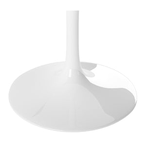 Homeroots 48" White Fiberglass And Metal Dining Table   520861