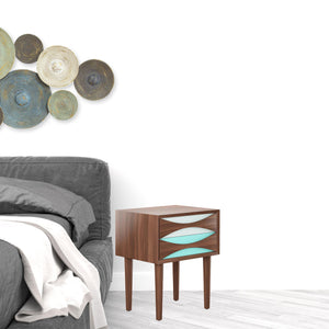 Homeroots 20" Wood Brown Two Drawer Nightstand   520862