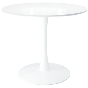 Homeroots 36" White Metal Dining Table   520865