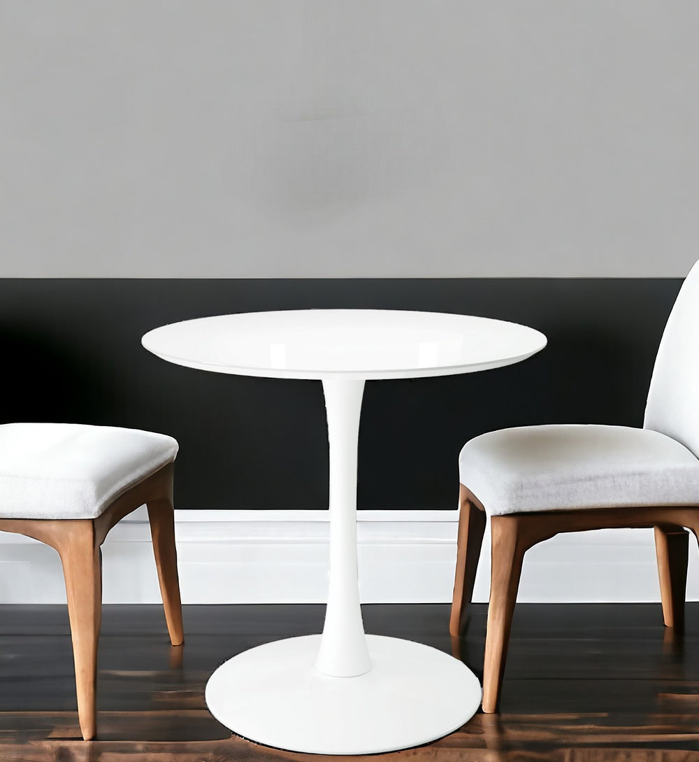 Homeroots 32" White Metal Dining Table   520866