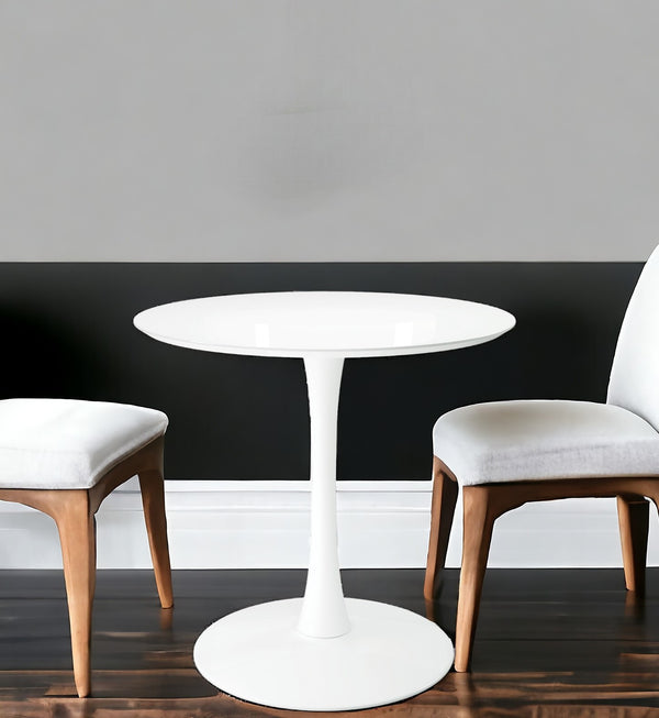 Homeroots 32" White Metal Dining Table   520866