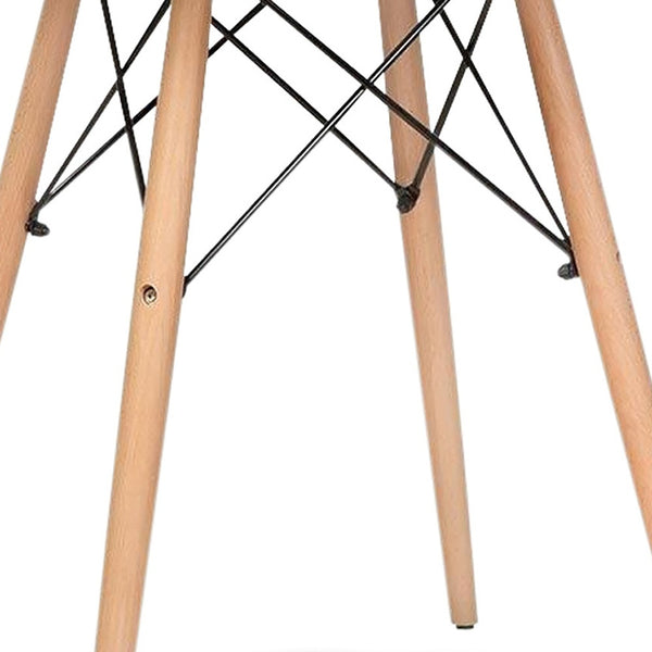 Homeroots 36" White And Natural Solid Wood Dining Table   520871