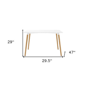 HomeRoots 30" Elegant Two-Tone Solid Wood Dining Table - Contemporary Design for Modern & Mid-Century Homes 520872