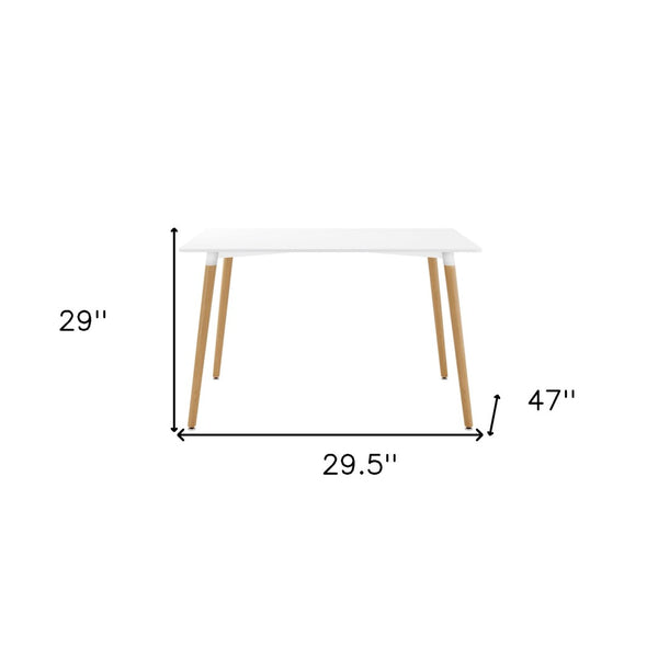 HomeRoots 30" Elegant Two-Tone Solid Wood Dining Table - Contemporary Design for Modern & Mid-Century Homes 520872