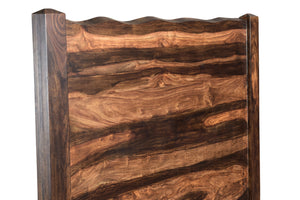 Homeroots Dark Brown Solid Wood Queen Bed Frame  Wood 520901