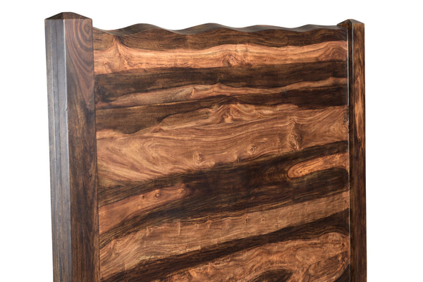 Homeroots Dark Brown Solid Wood Queen Bed Frame  Wood 520901