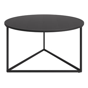 Homeroots 33" Black Steel Round Coffee Table   520921