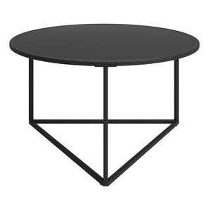 Homeroots 33" Black Steel Round Coffee Table   520921