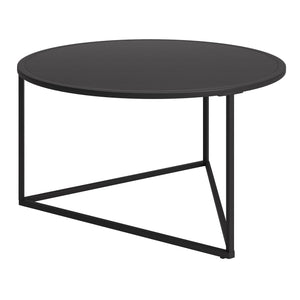 Homeroots 33" Black Steel Round Coffee Table   520921