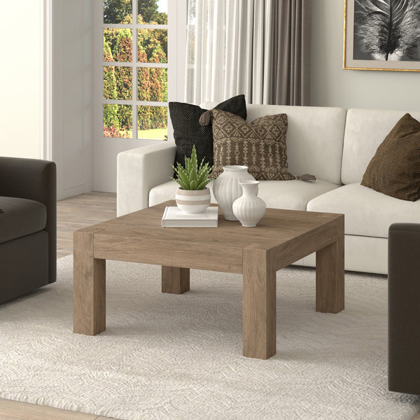 Homeroots 34" Gray Square Coffee Table   520922