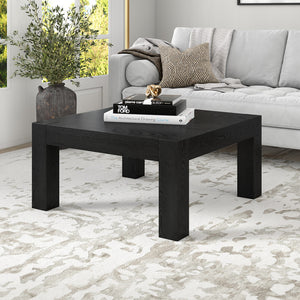Homeroots 34" Black Square Coffee Table   520923