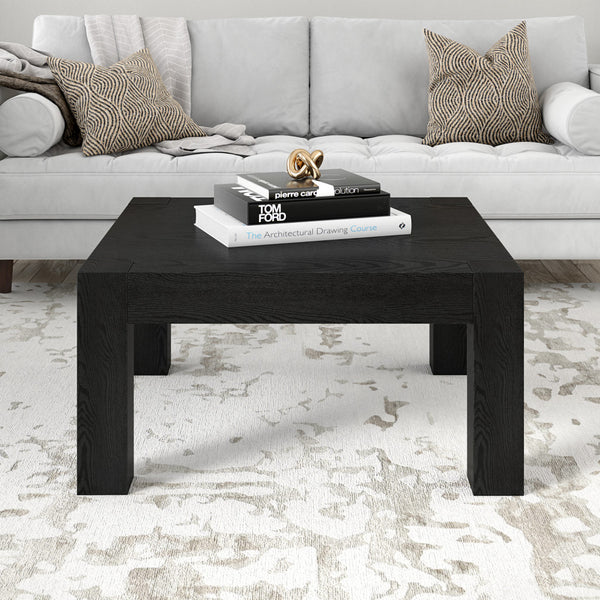 Homeroots 34" Black Square Coffee Table   520923