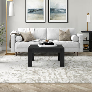 Homeroots 34" Black Square Coffee Table   520923