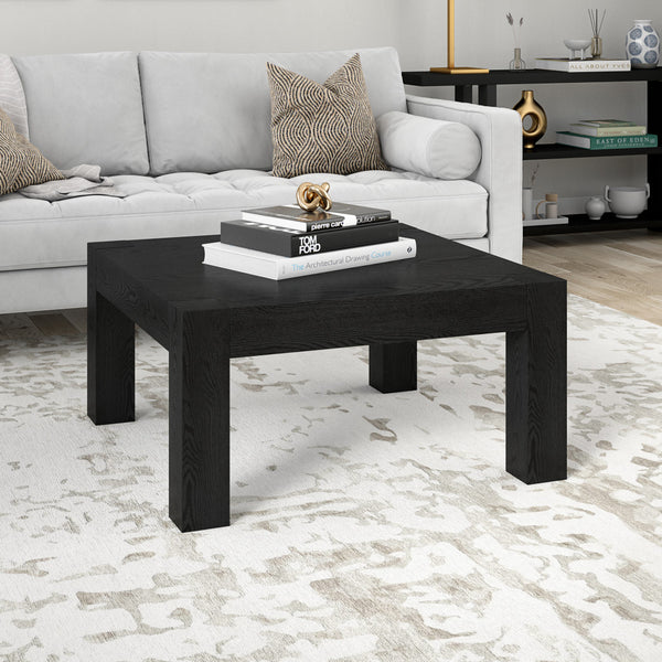 Homeroots 34" Black Square Coffee Table   520923