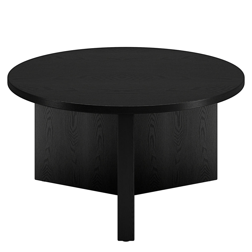 Homeroots 32" Black Round Coffee Table   520931