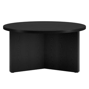Homeroots 32" Black Round Coffee Table   520931