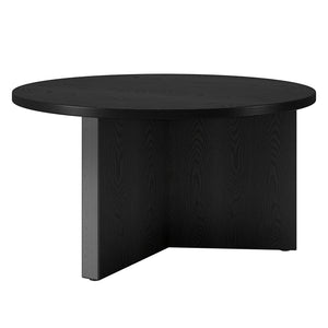 Homeroots 32" Black Round Coffee Table   520931