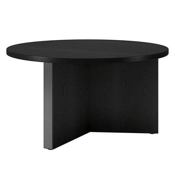 Homeroots 32" Black Round Coffee Table   520931