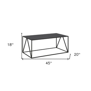 Homeroots 45" Black Steel Coffee Table   520948
