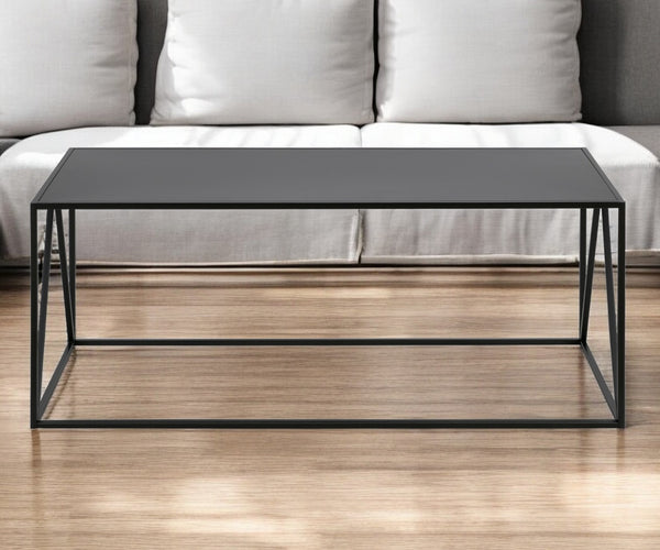 Homeroots 45" Black Steel Coffee Table   520948