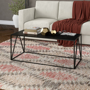 Homeroots 45" Black Steel Coffee Table   520948