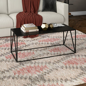 Homeroots 45" Black Steel Coffee Table   520948