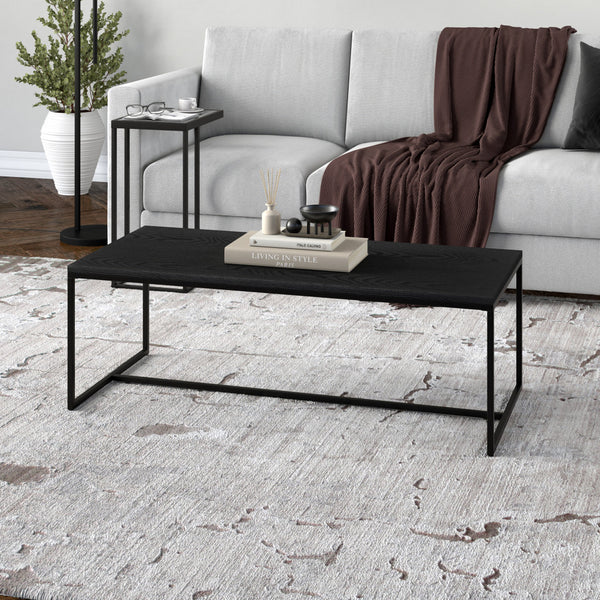 Homeroots 47" Black Coffee Table   520983