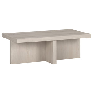 Homeroots 44" Alder White Wood Coffee Table   520994