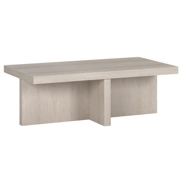Homeroots 44" Alder White Wood Coffee Table   520994