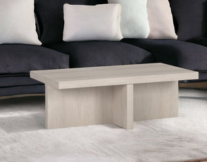 Homeroots 44" Alder White Wood Coffee Table   520994