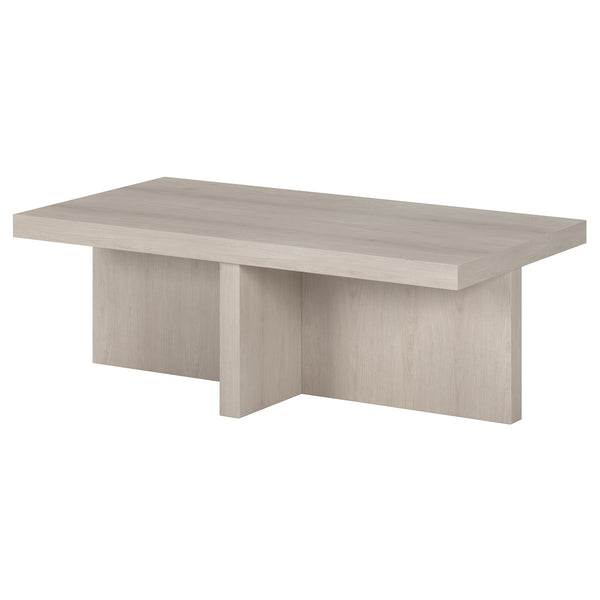 Homeroots 44" Alder White Wood Coffee Table   520994